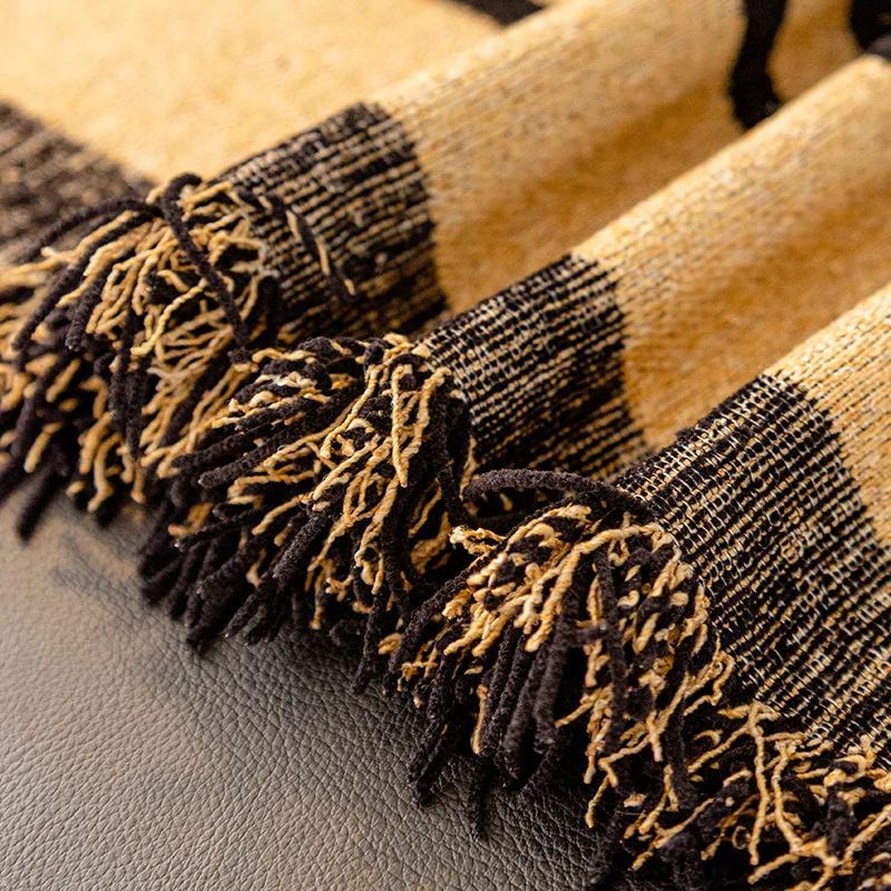 Husă de canapea multifuncțională universală Four Seasons, model de tigru și leopard, dintr-o singură bucată, lavabilă la mașină