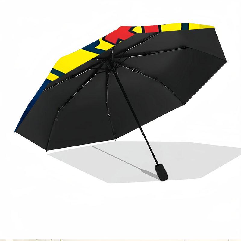 Club America Print Automatic Open Close Umbrella, Portable Foldable Umbrella, for Outdoor Commute Camping Trip, Ideal Birthday Gift