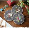 DIY Embroidery Flower Handwork Needlework for Beginner Cross Stitch Kit Ribbon Painting Embroidery Home Decoration