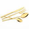 24pcs Black Gold Tableware Set Western Dinnerware Set Knife Forks Coffee Spoon Flatware Mirror Stainless Steel Kitchen Cutlery