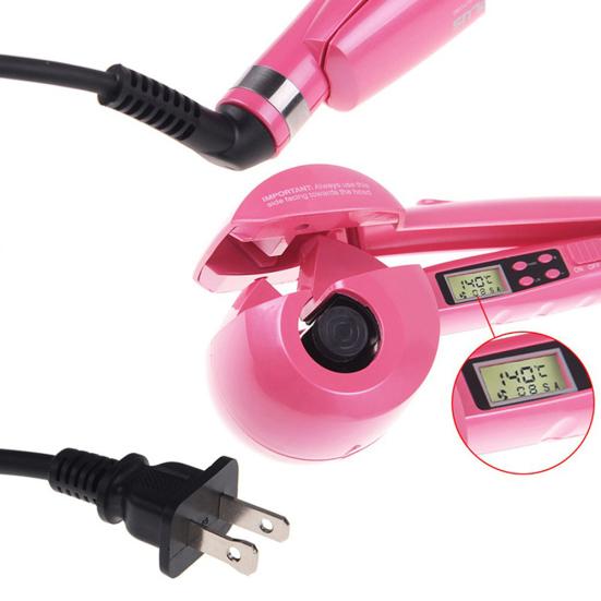 LCD Display Ceramic Heating Automatic Hair Curler Electric Hairstyling Tool