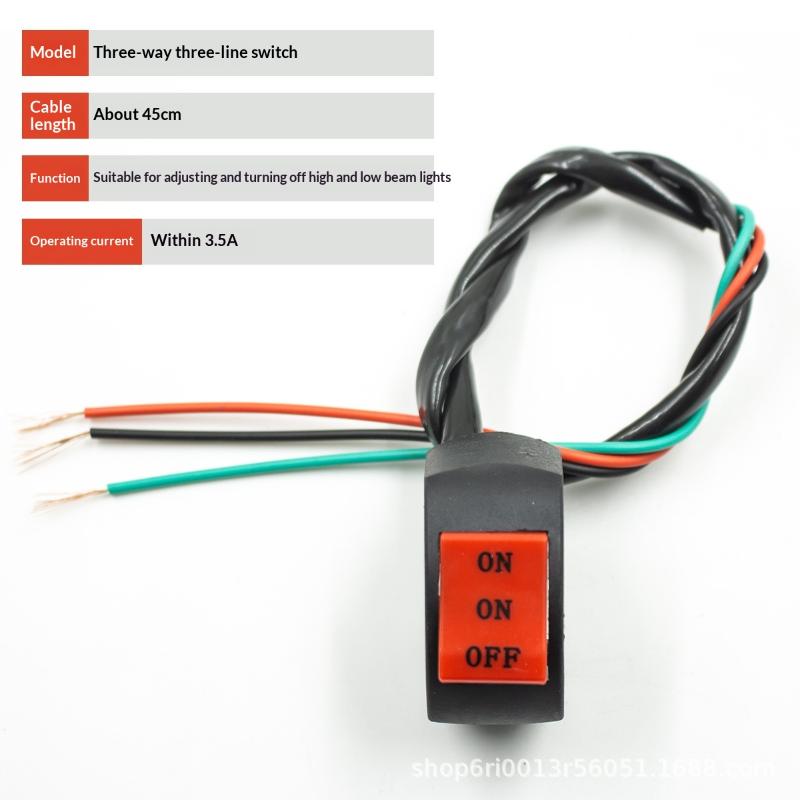 Universal 7/8  Motorcycle Handlebar Switch Headlight On/Off Toggle For Bike ATV Spotlight