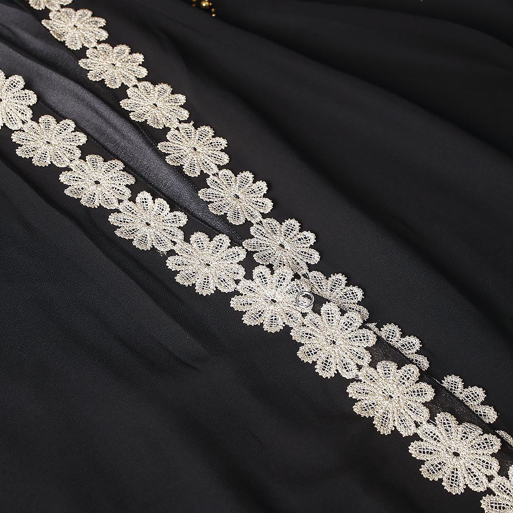 2023 Korálková výšivka Krajka S kapucí Muslimské šaty - Nadměrná velikost Africká dámská dlouhá róba