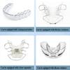 6pcs Denture Case with Ventilation Holes, Secure Sealing Lid, Transparent Retainer/Night Guard Storage Box, Individually Sealed