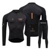 Mens Cycling Long Sleeve Jersey With Quick-Dry Milk Silk Fabric Dual-Arrow Gel Pad Mountain Road Bikes