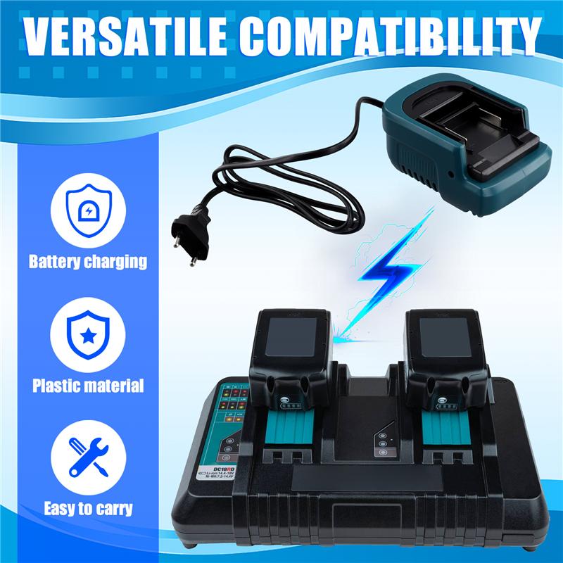 A96I-100V-240V Portable Li- Battery Charger Power Tool Mini Compact For 18V 21V Lithiumy Battery EU Plug