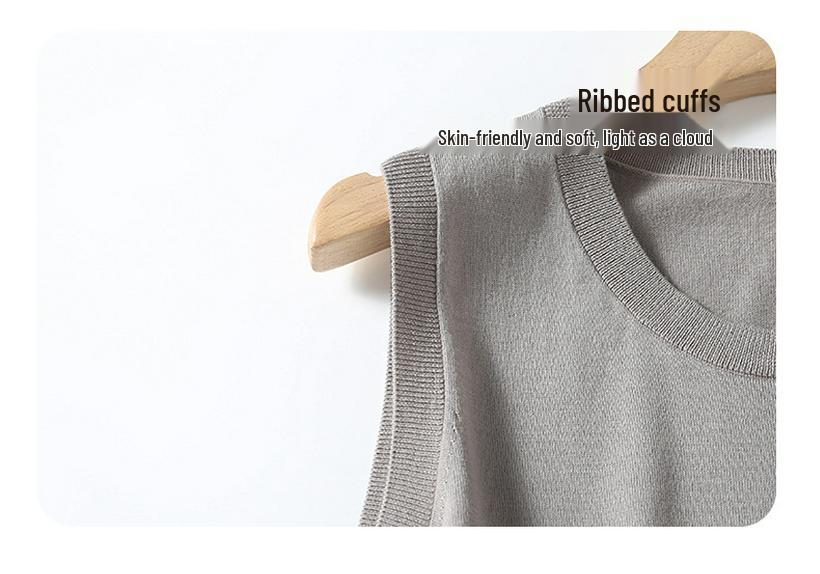 Classic Durable Machine-Washable 100% Wool Knit Camisole: Super Fine Spring/Summer Inner Wear White Tank Top