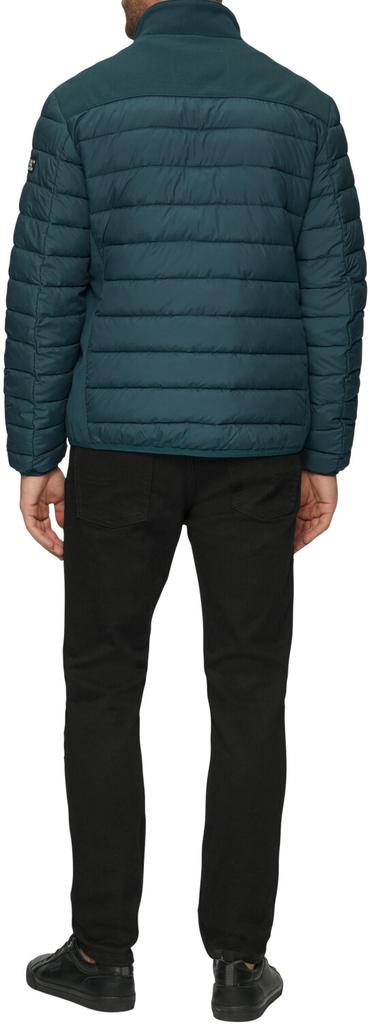 Зимняя куртка s.Oliver Легкая стеганая куртка из смеси материалов с контрастными деталями (2150262) синий