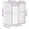 Vidaxl Szopa Ogrodowa, 180,5X97X209,5 Cm, Stal Stylizowana Na Drewno