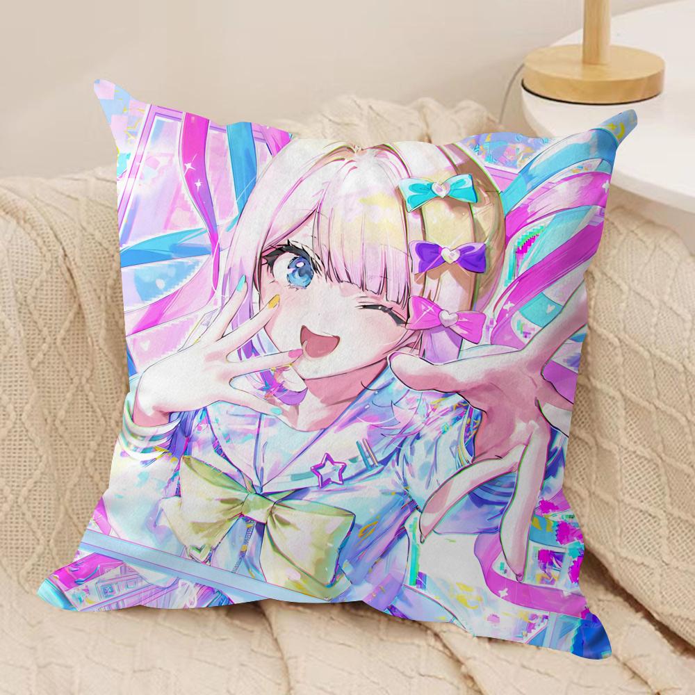 NNeedy Girl Streamer Overloa Cushion Cover Silky Short Plush Invisible Zipper Dustproof Sofa Pillow Case for Home Decor
