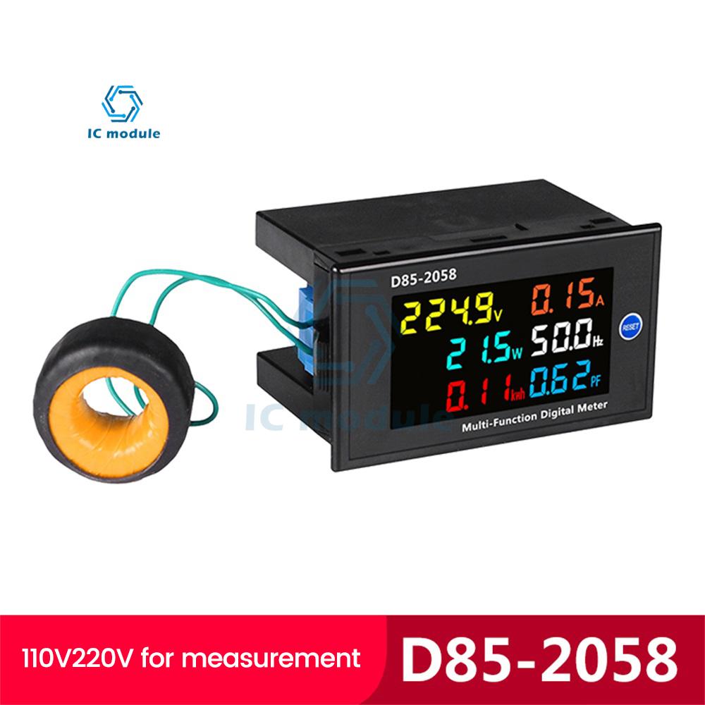 AC110 220V 380V 450V D85-2058 Digital Voltmeter Ammeter Single Phase Household Energy Meter Power Meter  AC Power Monitor