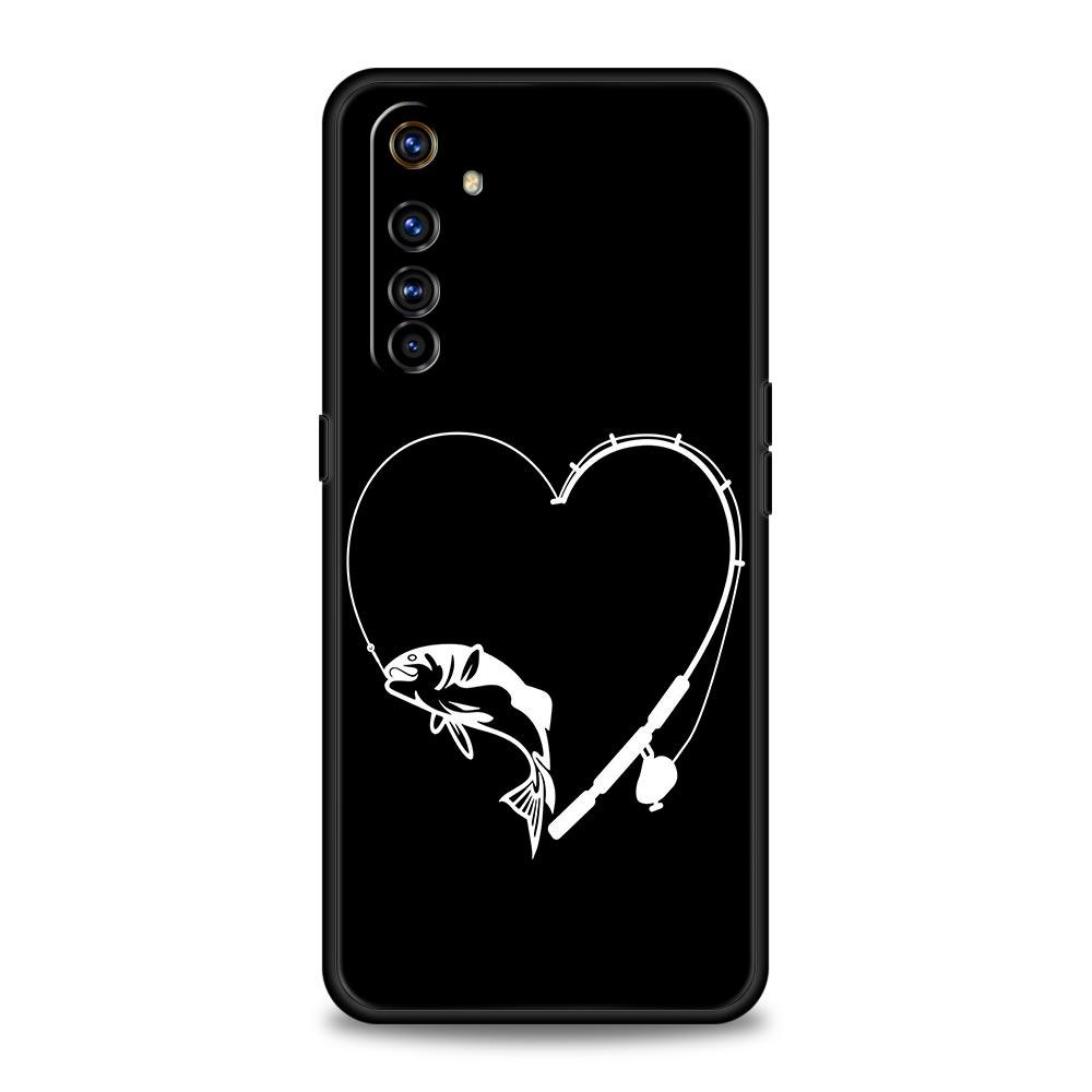 Fishing Heartbeat Phone Case For Realme 13 12 11 10 4G 9 8 5G 7 GT5 GT3 GT2 Pro Plus C21 C11 C25 C35 GT Neo 2 3 3T 5 Cover