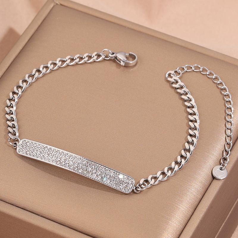 Popular bracelet, titanium steel does not fade, love zircon bracelet, high-end female light luxury niche bracelet, bracelet.