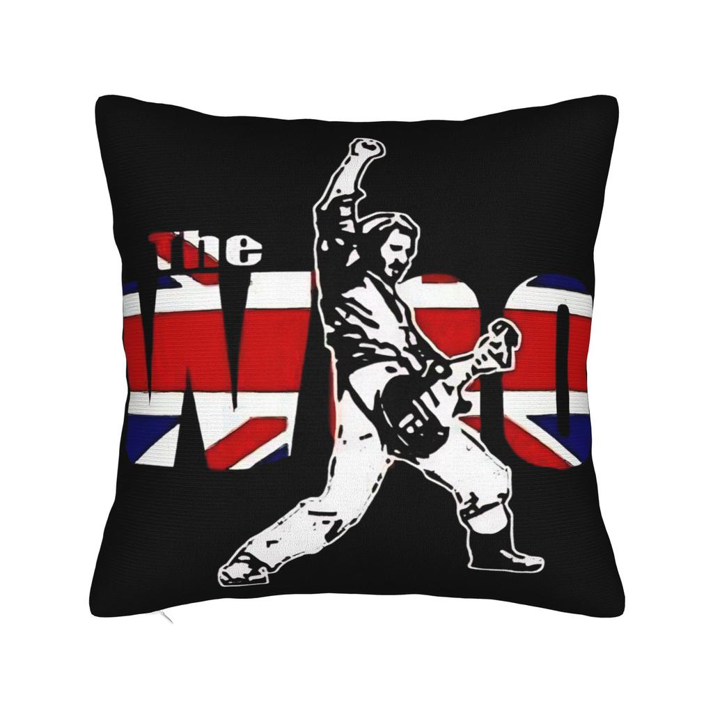 The Who Rock Band Fans Gift Printed Pillowcases Cushion Cover  Throw Pillow Cover Soft and Sweet Home Decor Square Multi Size