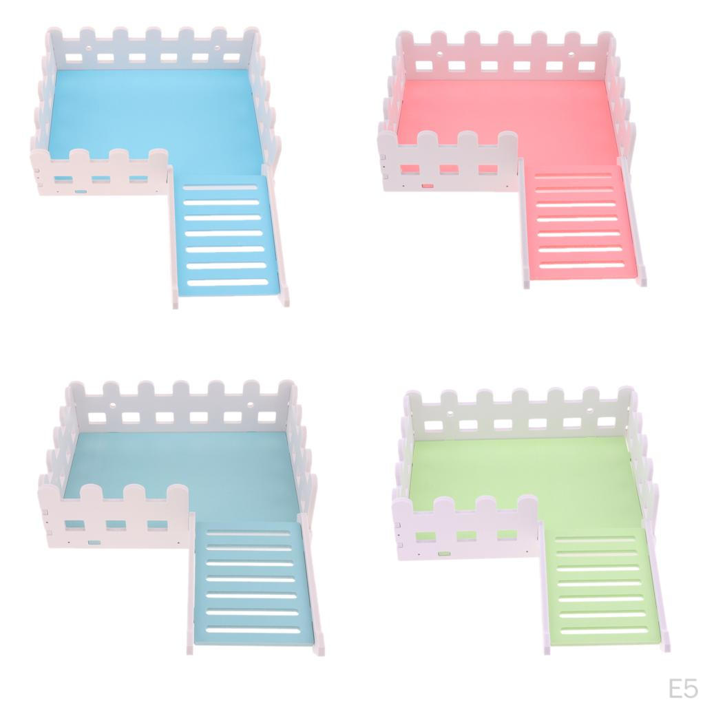 1 Pc Small Pet Hamster Hedgehog Parrot Wooden Ladder Platform Fence