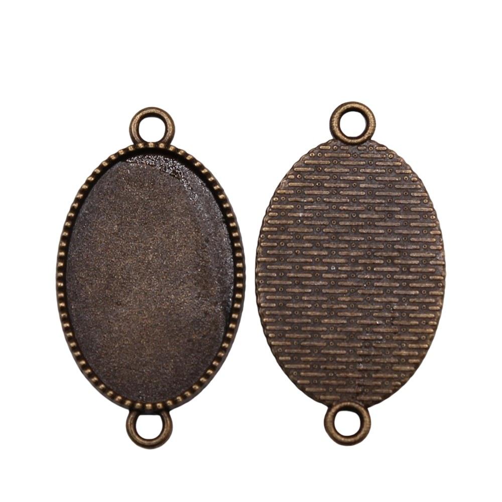 

5шт Овал Классический разъем Стиль Камео Кабошон Кулон Основание Настройка Ювелирные компоненты Аксессуары Античная бронза Цвет Цинковый сплав 20X30mm
