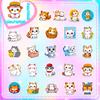 50 Cartoon Cute Bread Meow Stickers Ins Girl Super Cute DIY Japanese and Korean Kitten Avatar Stickers