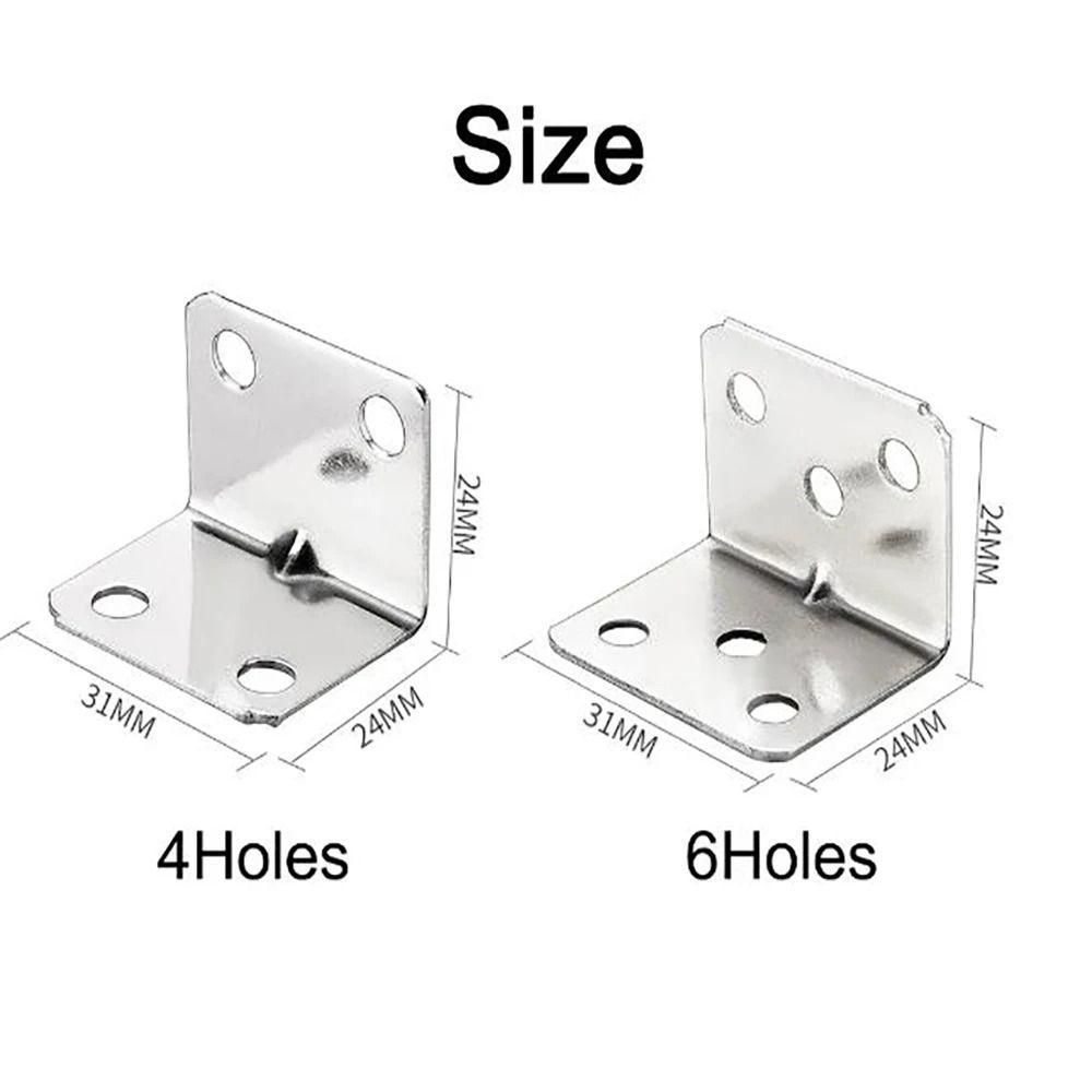 10Pcs Furniture Cabinet Partition Corner Braces Home Connector Tools L Shape Joint Corner Brackets