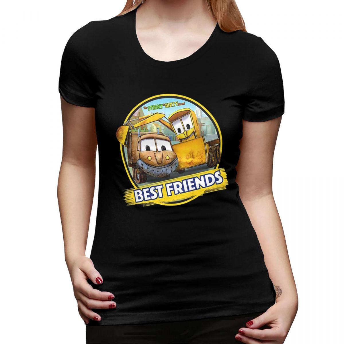 

Stinky And Dirty Show Best Friends TShirt for Women Crew Neck Streetwear T Shirts Womens Tees Short Summer Clothes Tops 2XL