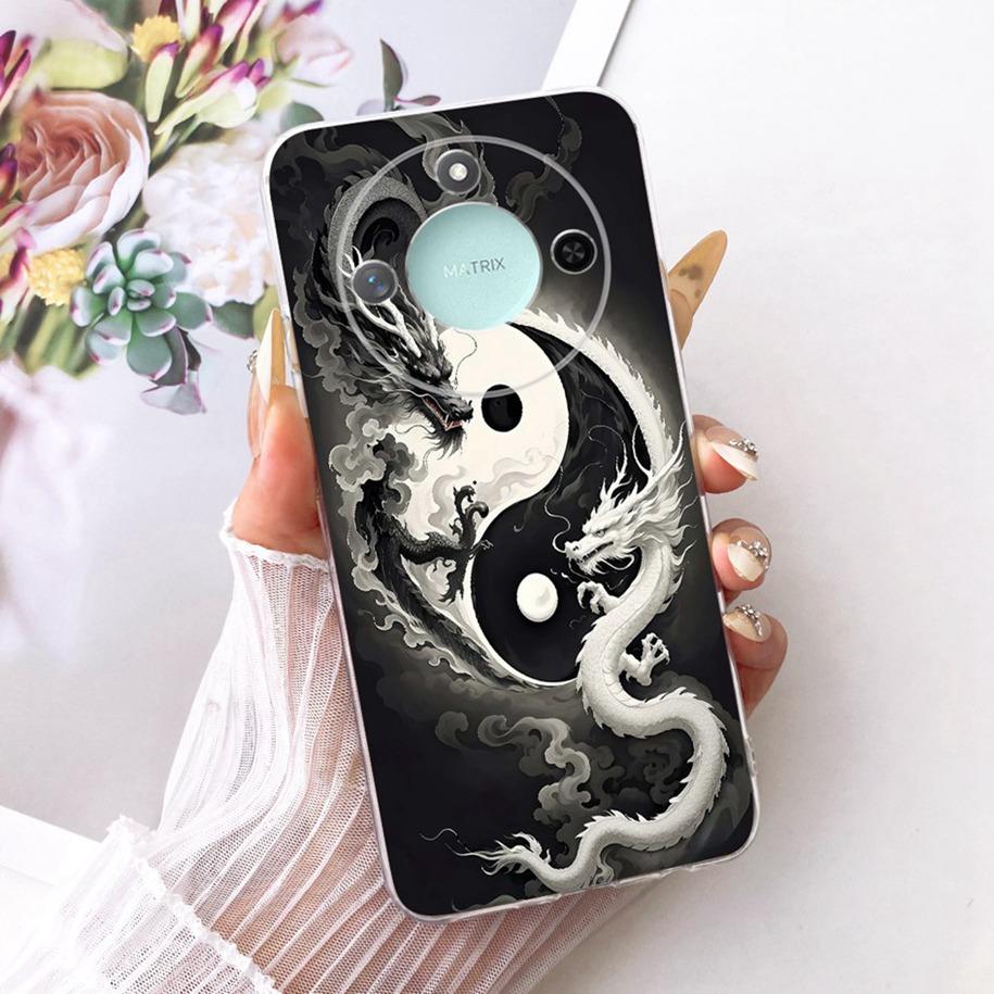 6.8" Case For Honor X9c Smart 5G Cover Cool Fashion Dragon Lion Wolf Cartoon Soft Silicone Phone Cases For HonorX9c Smart Bumper