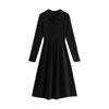 Chuyu Women's 2025 Winter Polo Neck Knit Dress