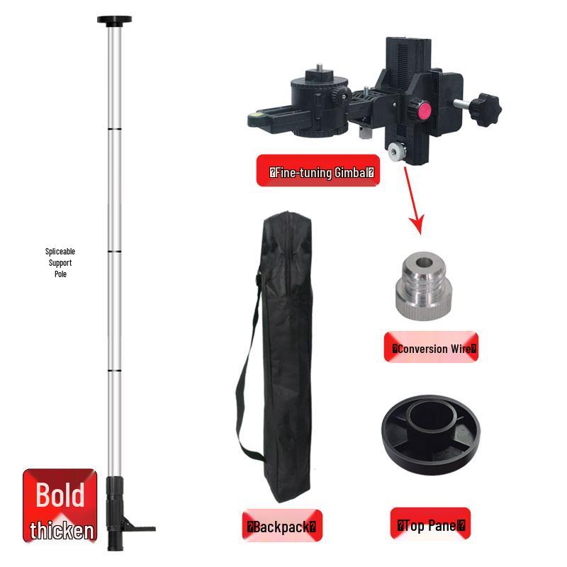 Telescopic Infrared Leveling Rod for Ceiling Woodwork Support