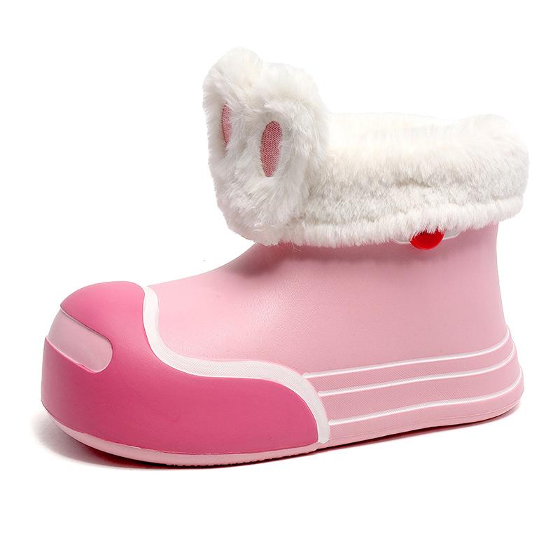 

Cartoon rabbit warm winter boots high-top velvet cute women cotton shoes casual sweet outer snow boots 5188-1 36-37