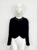Women's Retro Plaid Knitwear: Round Neck Long Sleeve Cardigan with Metal Chain