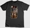 Sweet Cat Figure with Vintage Hat, Short Sleeve T Shirt Men / Woman G526