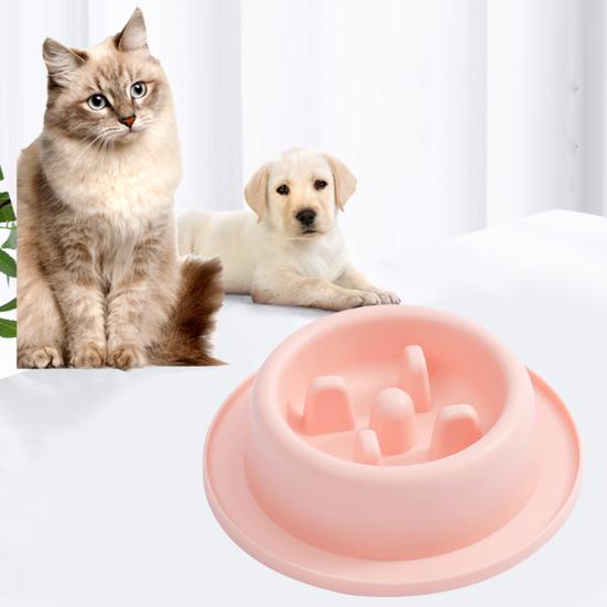 Pet Feeding Bowl Non-Slip Easy To Clean Safe Anti-Choking Cat Dog Slow Food Feeder Bowl Pet Supplies