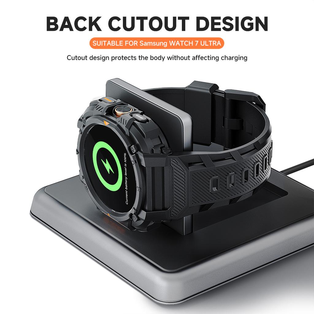 Strap+Case for Samsung Watch Ultra Armor All-in-One TPU Strap for Samsung Galaxy Watch Ultra 2025/Ultra 47mm Case or Case + Band
