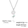 12 Birth Months Flower Necklace Stainless Steel White Green Enamel Daisy Rose Cosmos Pendant Neck Chains Birthday Gift
