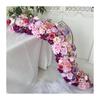 Uflower 50-200cm Atficial Flower Row Runner Elegant Artificial Center Stage Background for Wedding Party Home Decoration