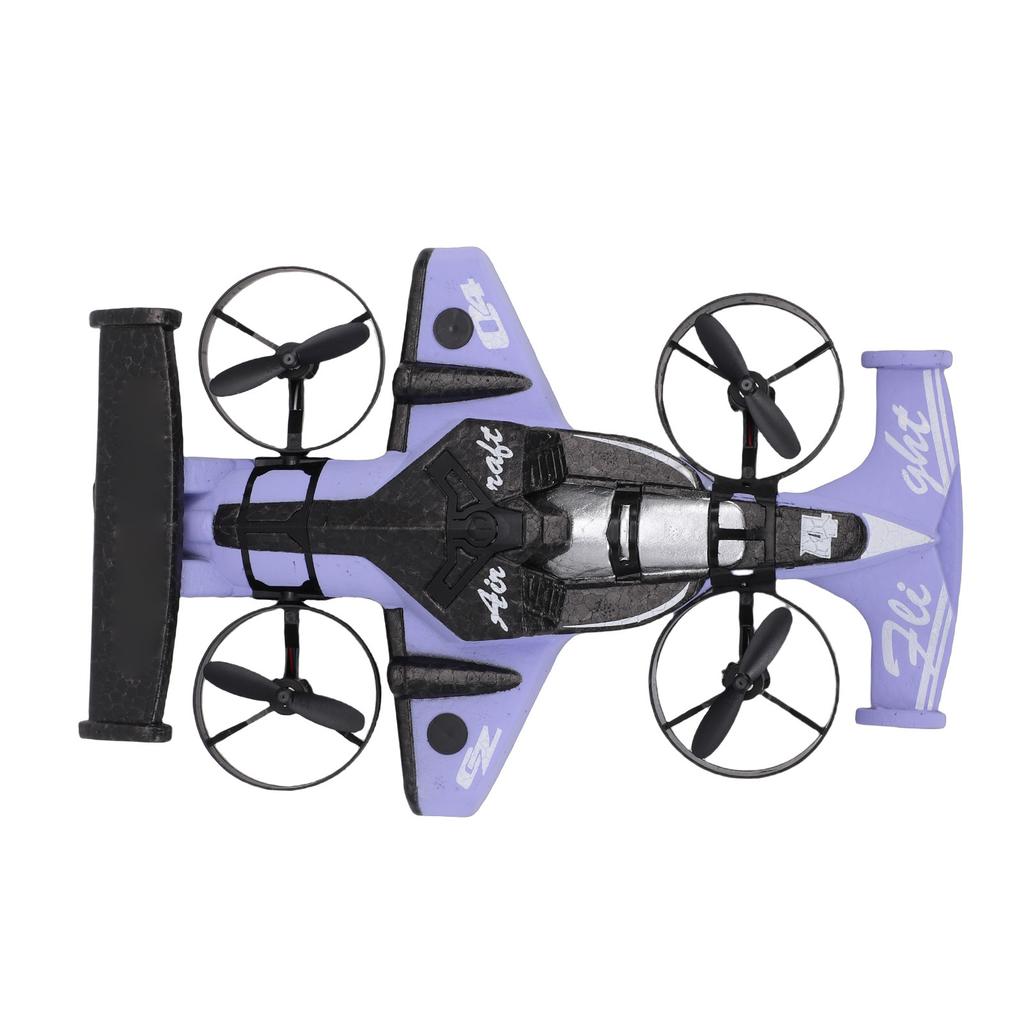 2 In 1 RC Flying Car Aircraft EVA 2.4GHz Remote Control Stunt Aircraft Toy for Birthday Xmas Gift Purple