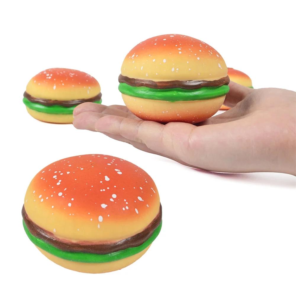 Squishy Hamburger Stress Ball Autism Sensory Toy Stress & Anxiety Relief Fidget Toys Pinch Decompression Toy