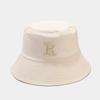Spring and Summer New R Three-dimensional Letter Bucket Hat Ins Student Men's and Women's Casual Versatile Basin Hat Shows Small Face