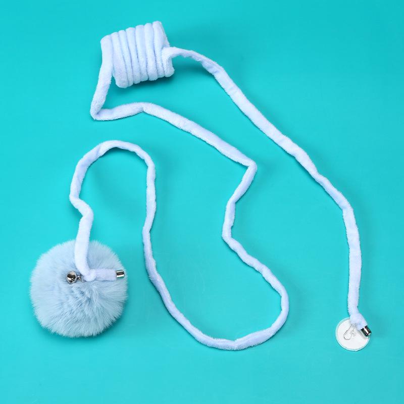 Bite-Resistant Cat Teaser with Feather & Catnip - Hanging Self-Play Toy for Kittens