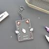 Cartoon Korean Photocard Holder with Keychain Photo Photocard Frame  School Stationery