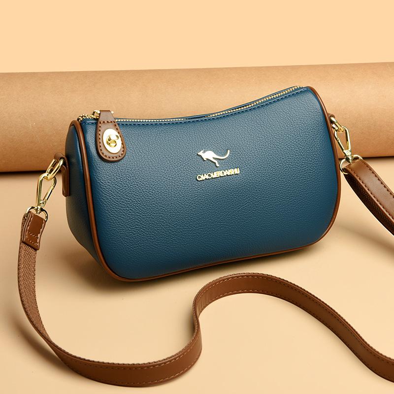 Женская сумка через плечо, новая универсальная маленькая квадратная сумка, женская сумка через плечо из искусственной кожи, многофункциональный контрастный цвет, ощущение высокого класса, сумка для мамы