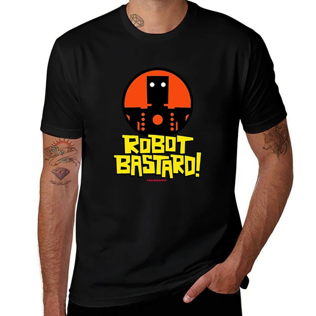 Robot Bastard Tshirt Street Style Casual Tee Shirt