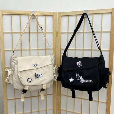 Canvas Umhängetasche Große Kapazität Umhängetaschen Jugend Teenager Mädchen Frauen Harajuku Messenger Bag Student Schultaschen