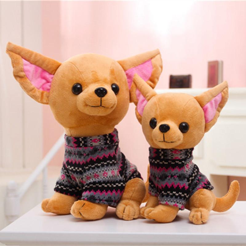 1pc 32cm Cute Stuffed Dog Plush Toy Kawaii Chihuahua Puppy Kids Toy Simulation Animal Doll Creative 
