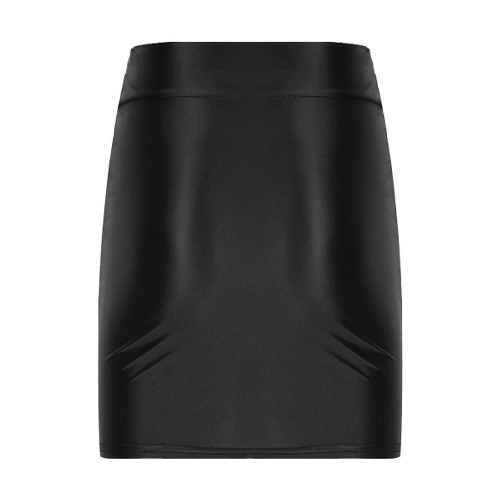Sexy dámská lesklá elastická barevná sukně pro noční párty na pódiu