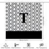 Hexagon Print Bath Shower Curtain Set For Bathroom Decor Black White Pattern With Monogram Initials T Size: 72X84Inches