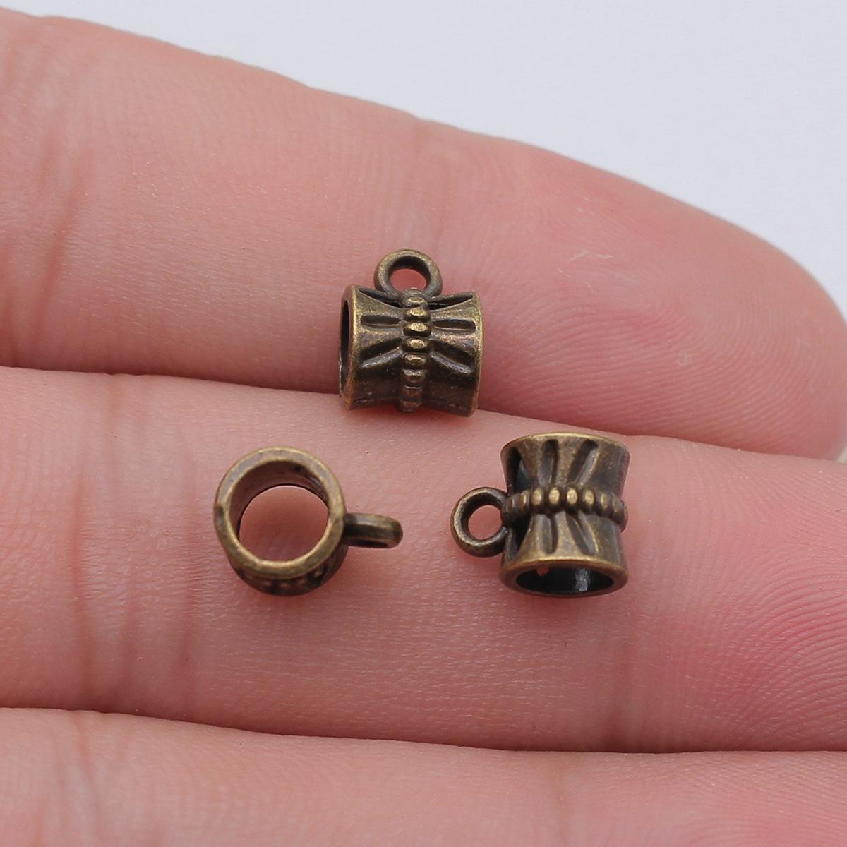 20pcs 9.7x6.7x6.7mm 3 Colors Antique Silver Color Antique Bronze Color Antique Gold Color Bails Beads Charms Jewelry Making