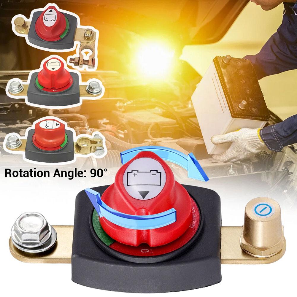New Top Post Battery Disconnect Isolator Negative Cut-off Rotary Switch 12-48V For Car RV Truck Marine Boat Q7B4