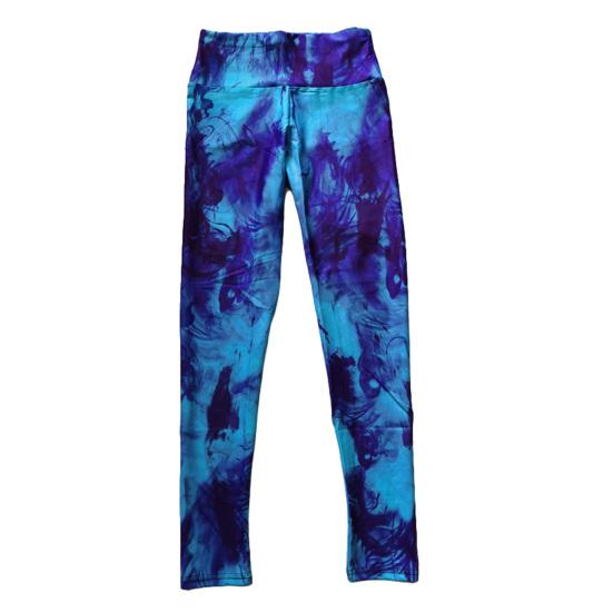 Leggings Fitness Stampa Tie Dye Control Pancia Donna Vita Alta Arricciati Alta Elasticità Leggings Yoga Abbigliamento Sportivo