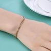 Figaro Chain 18K Gold Stainless Steel Bracelet