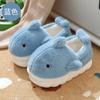 Cartoon Fluffy Slippers Winter Indoor Home Household Plush Warm Cute Whale Cotton Shoes Winter