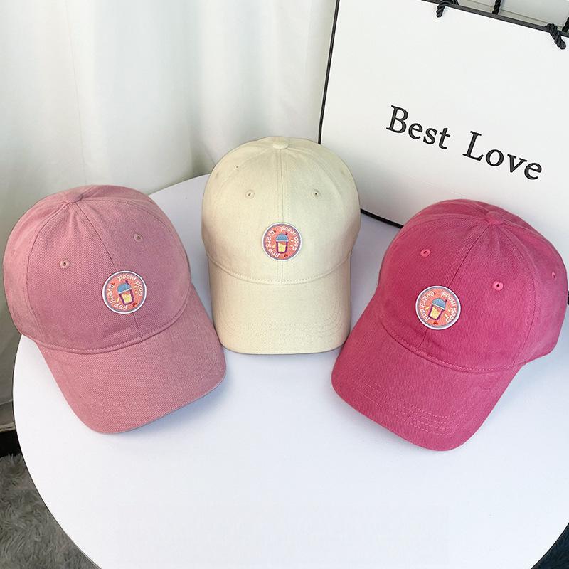 Spring And Summer Cartoon Embroidery Polished Cap Children'S Trendy Brand Versatile Face Baseball Cap